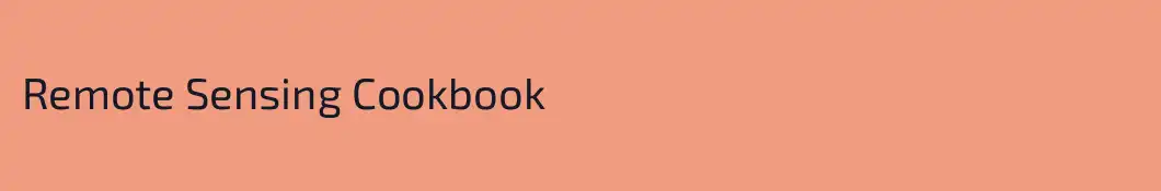 Remote Sensing Cookbook 